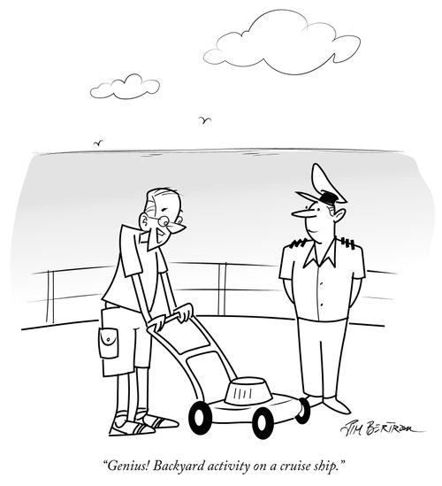 "Genius! Backyard activity on a cruise ship."