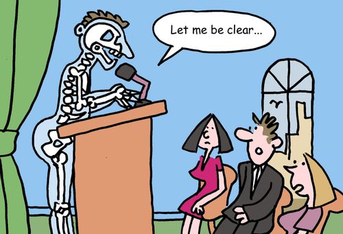 "Let me be clear. . ."