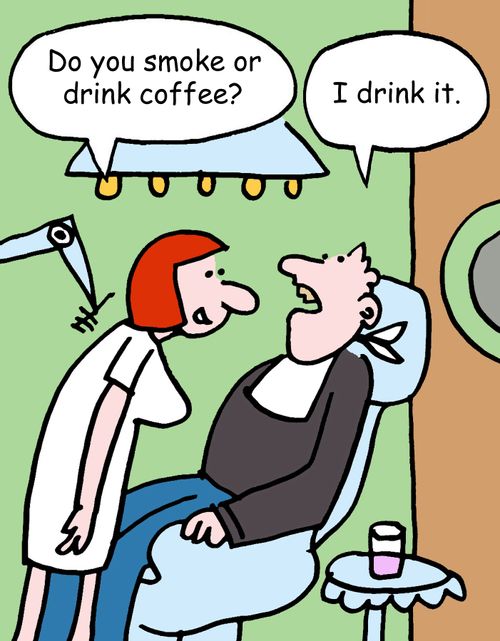 "Do you smoke or drink coffee?"