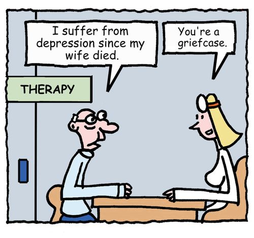 "I suffer from depression since my wife died."