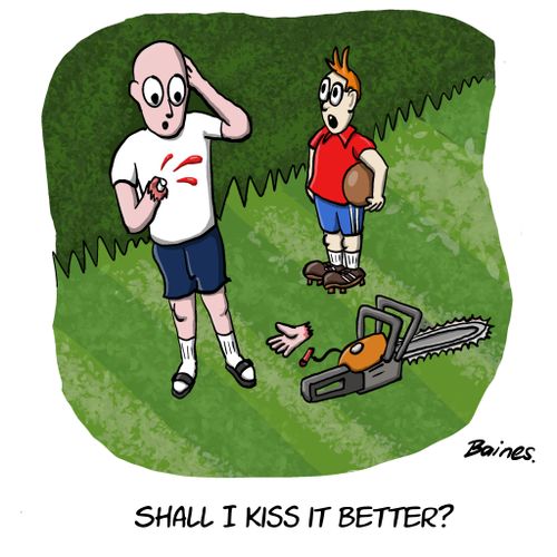 "Shall I kiss it better?"