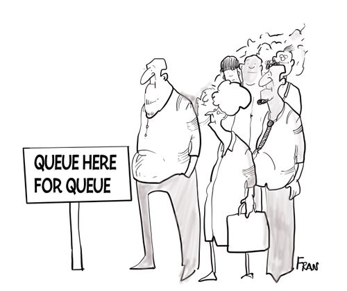 Queue Here For Queue