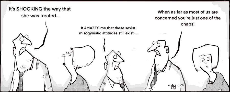 "...as far as most of us are concerned you're just one of the chaps!"