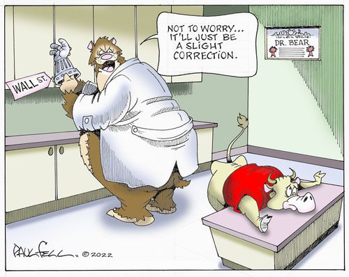 "Not to worry... It'll just be a slight correction."