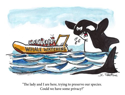 "The lady and I are here, trying to preserve our species. Could we have some privacy?"