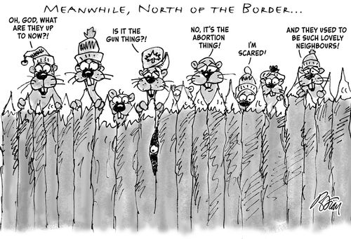 Meanwhile, North of the Border. . . .