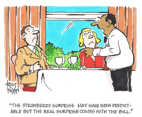 "The strawberry surprise may have been predictable but the real surprise comes with the bill."
