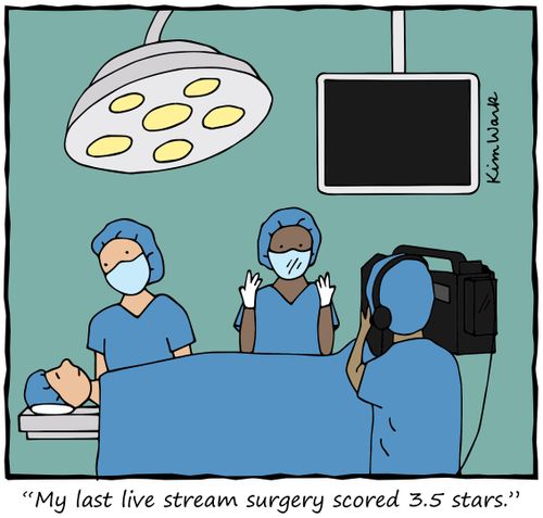 "my last live stream surgery scored 3.5 stars."