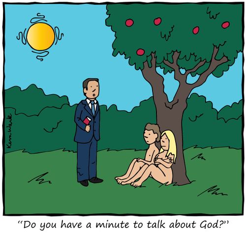 "Do you have a minute to talk about God?"