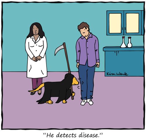 "He detects disease."