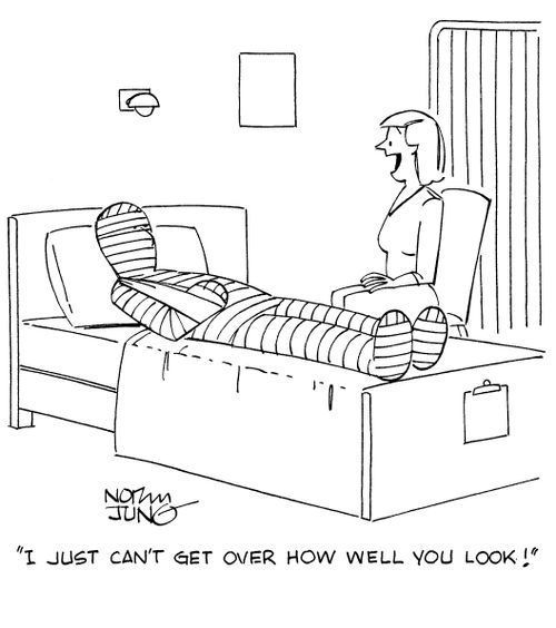 "I just can't get over how well you look!"