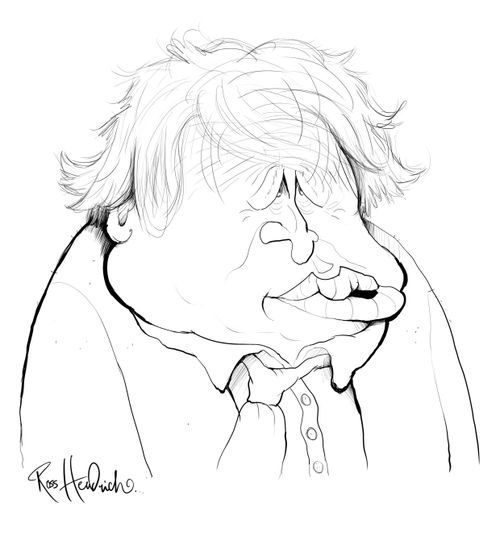 Boris Johnson caricature