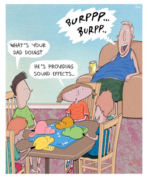 "What's your dad doing?"