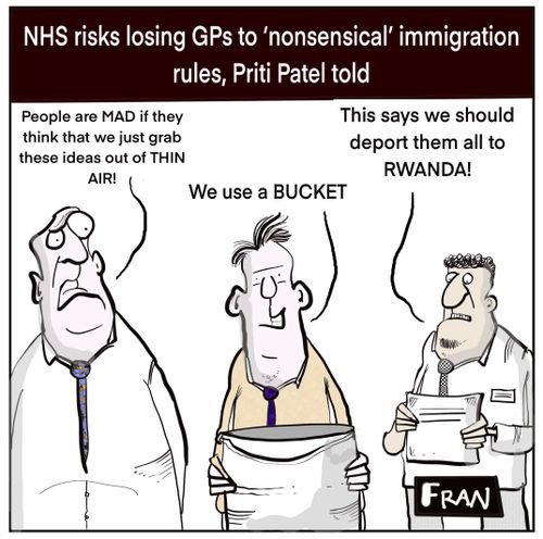NHS risks losing GPs to 'nonsensical' immigration rules, Priti Patel told.