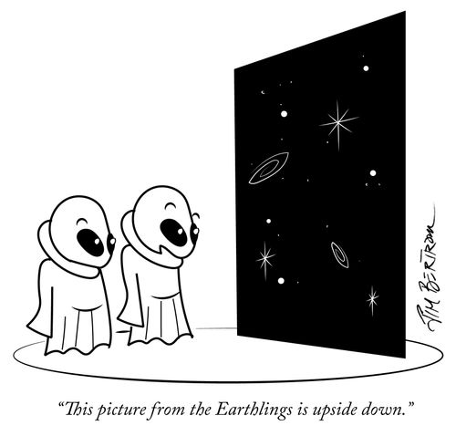 "This picture from the Earthlings is upside down."