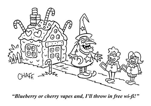 "Blueberry or cherry vapes and, I'll throw in free wi-fi!"