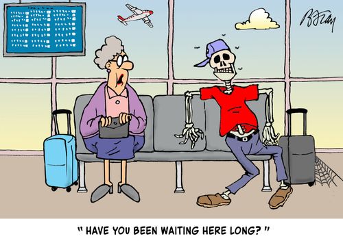 "Have you been waiting here long?"