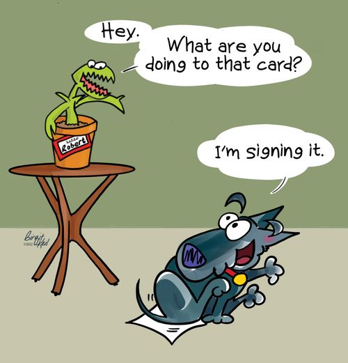 "Hey. What are you doing to that card?"