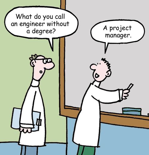 "What do you call an engineer without a degree?"