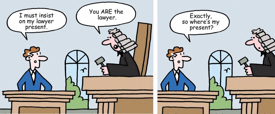 "I must insist on my lawyer present."