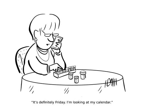 "It's definitely Friday. I'm looking at my calendar." 