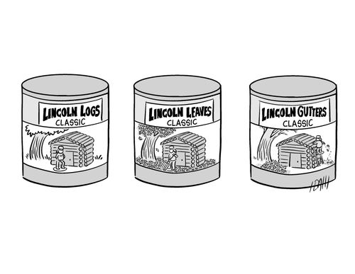 Lincoln Logs, Lincoln Leaves, Lincoln Gutters