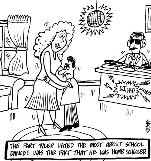 The part Tyler hated the most about school dances was the fact that he was home schooled.