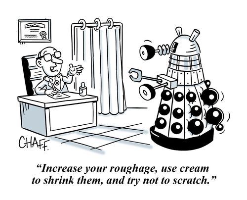 "Increase your roughage, use cream to shrink them, and try not to scratch."