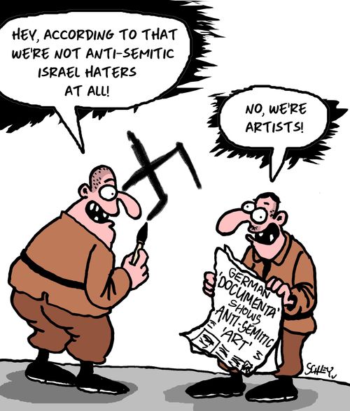 "Hey, according to that we're not anti-semitic Israel haters at all!"