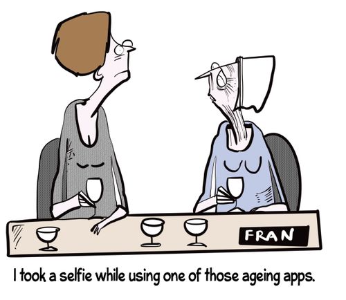 "I took a selfie while using one of those ageing apps."