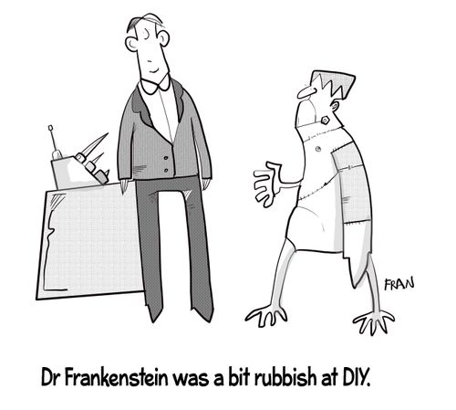 "Dr Frankenstein was a bit rubbish at DIY.