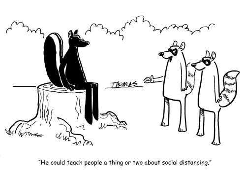 "He could teach people a thing or two about social distancing."