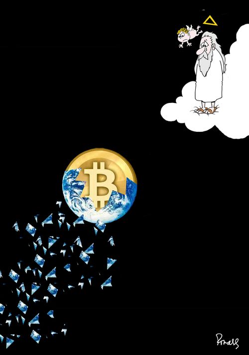 God cries as bitcoin destroys the earth