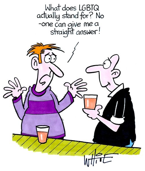 "What does LGBTQ stand for? No-one can give me a straight answer!"