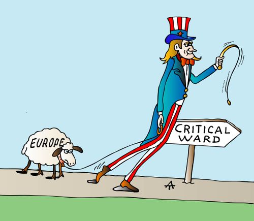 Uncle Sam leads Europe to the Critical Ward