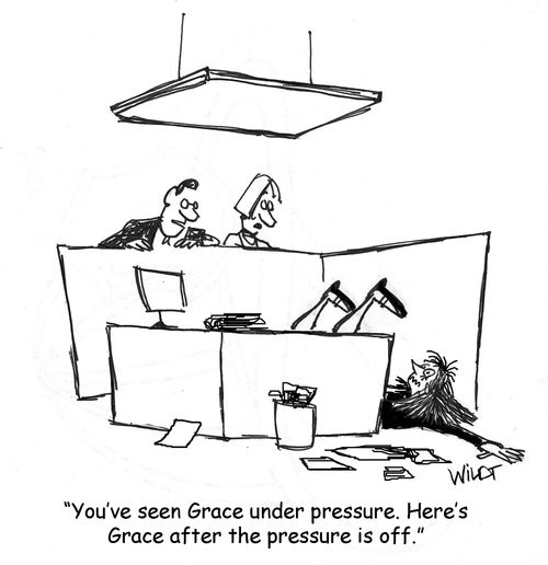 "You've seen Grace under pressure. Here's Grace after the pressure is off."