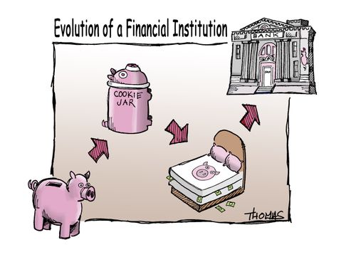 Evolution of a financial institution. 