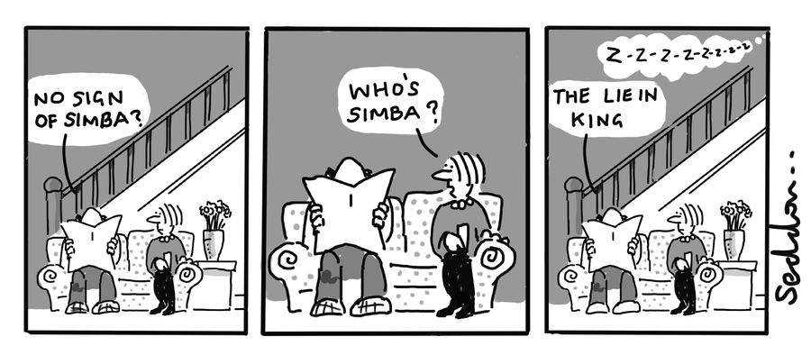 "No sign of Simba?"