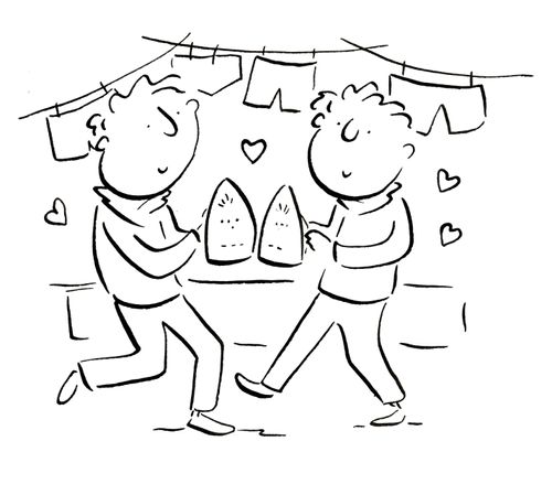 Romance over the iron boards
