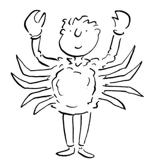 Man in Crab Outfit