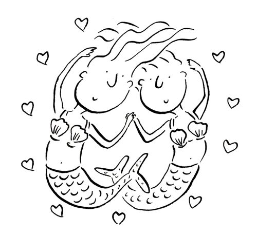 Mermaids in love