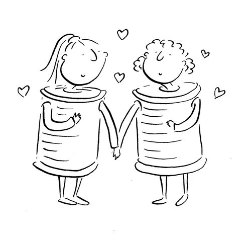 Paint pots in love