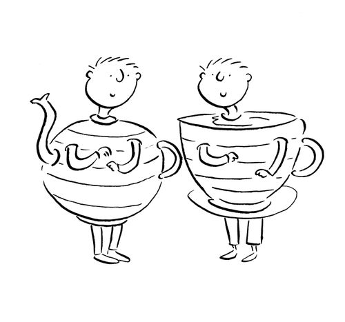 A teapot and teacup