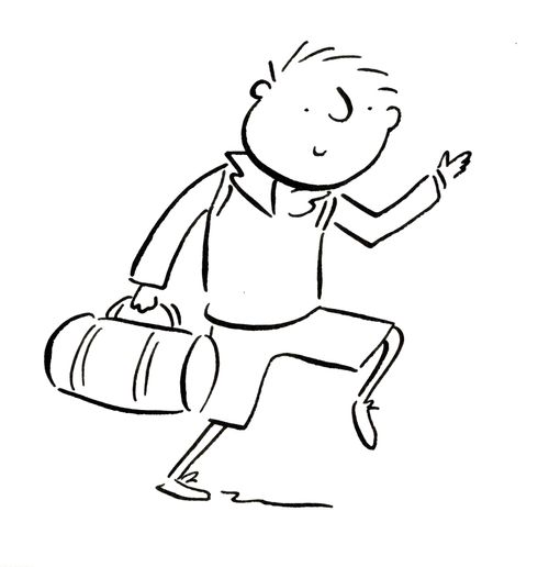Heading of with a packed bag