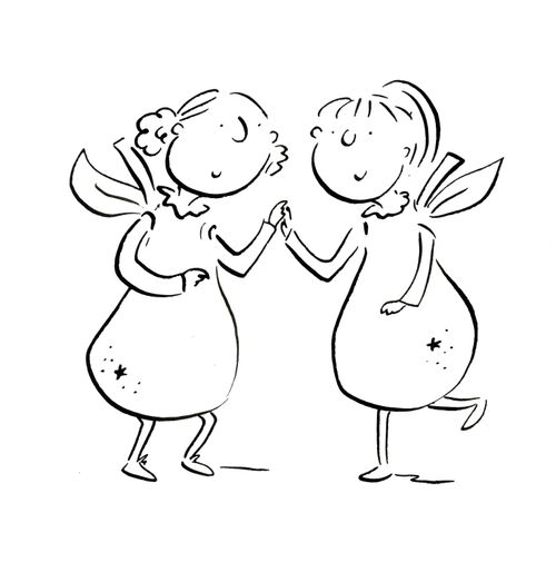 Lovers dressed as pears