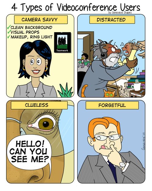 4 videoconference users