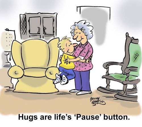 Hugs are life's 'pause' button