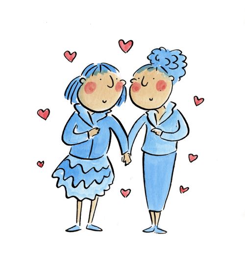 Couple in Blue