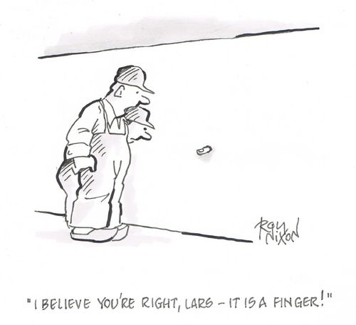 "I believe you're right, Lars - It is a finger!"