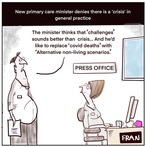 New primary care minister denies there is a 'crisis' in general practice.